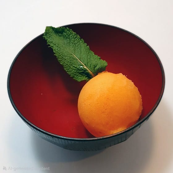 orange sorbet single scoop